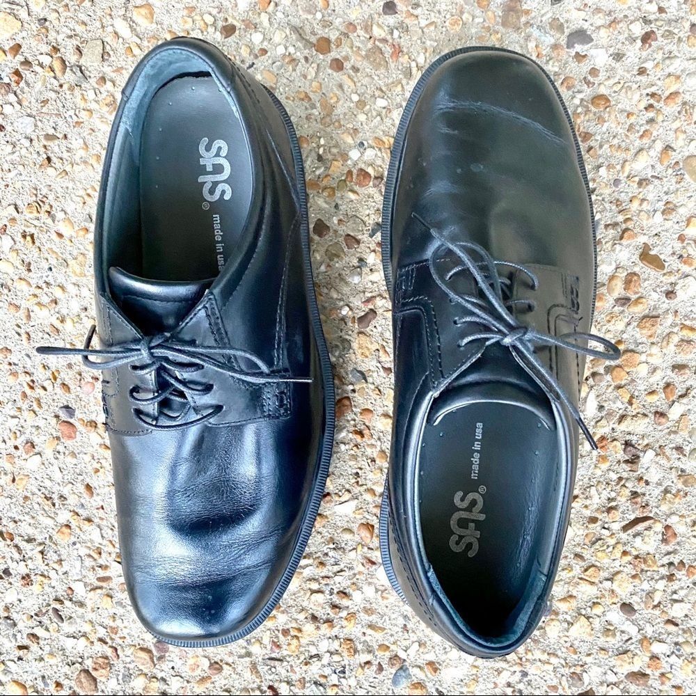 Men’s SAS Ambassador Black Oxfords 10.5 WW